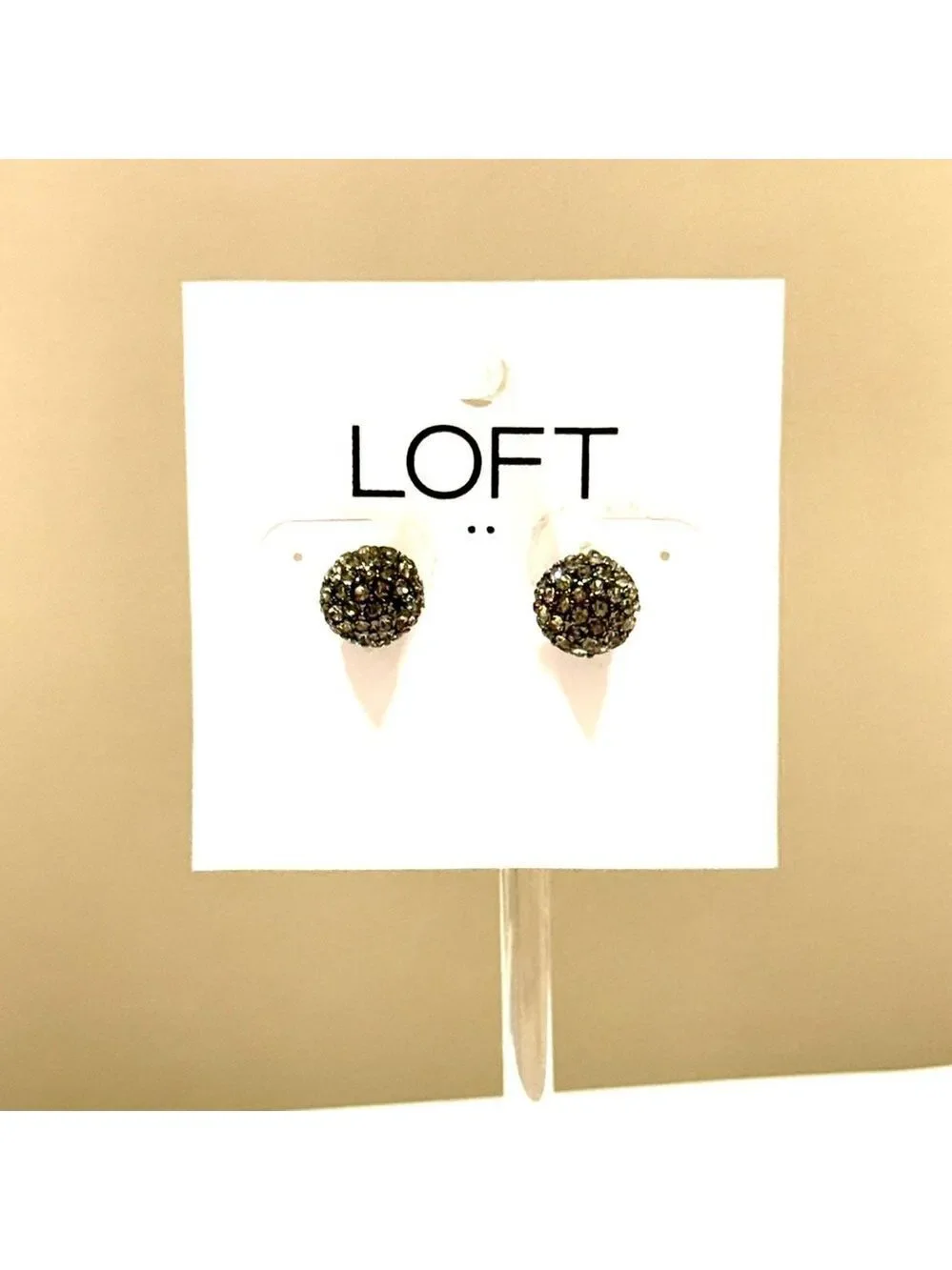 LOFT Sparkling Pave Stud Earrings NWT